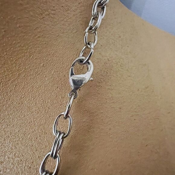 Sonoma Silver Tone Necklace Pink Shades Multi Layer Genuine Shell Stones - Picture 5 of 11